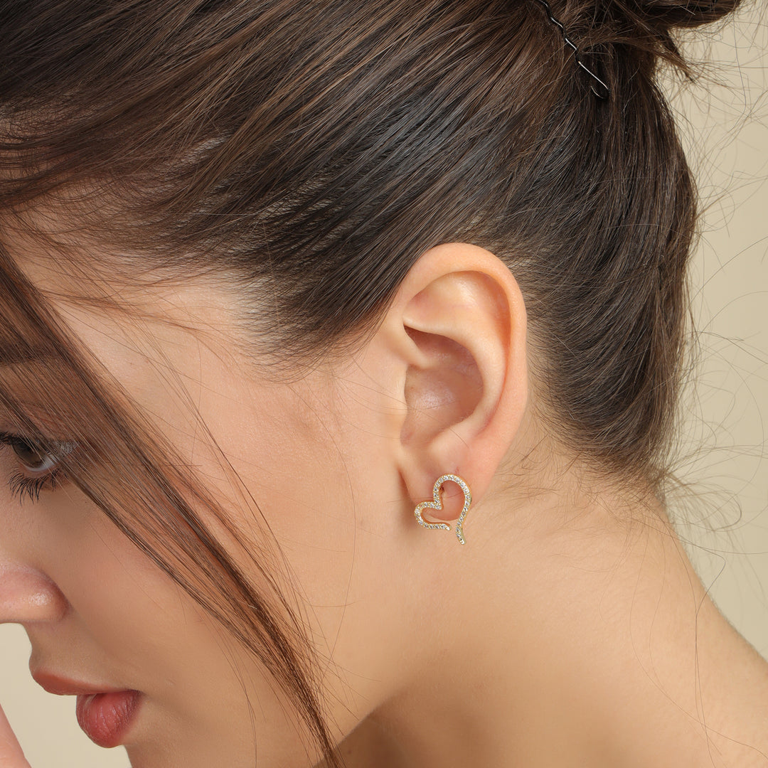Embellished Heart Studs