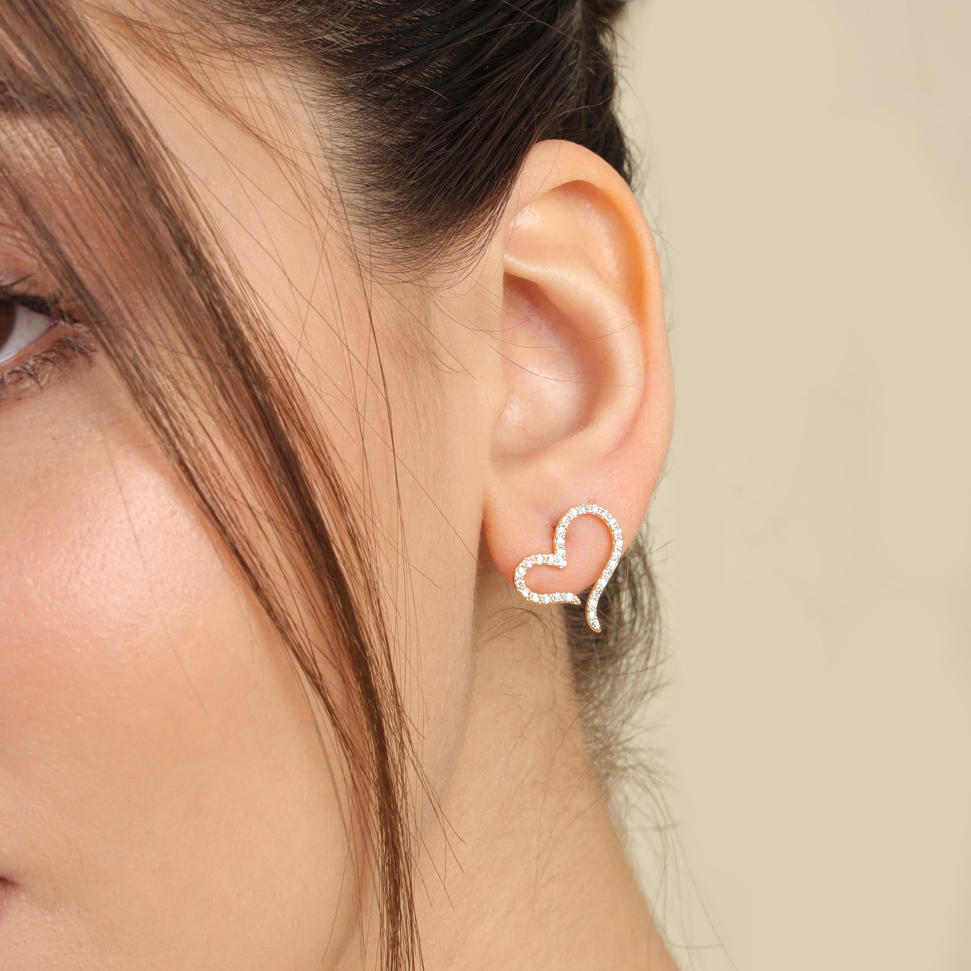 Embellished Heart Studs
