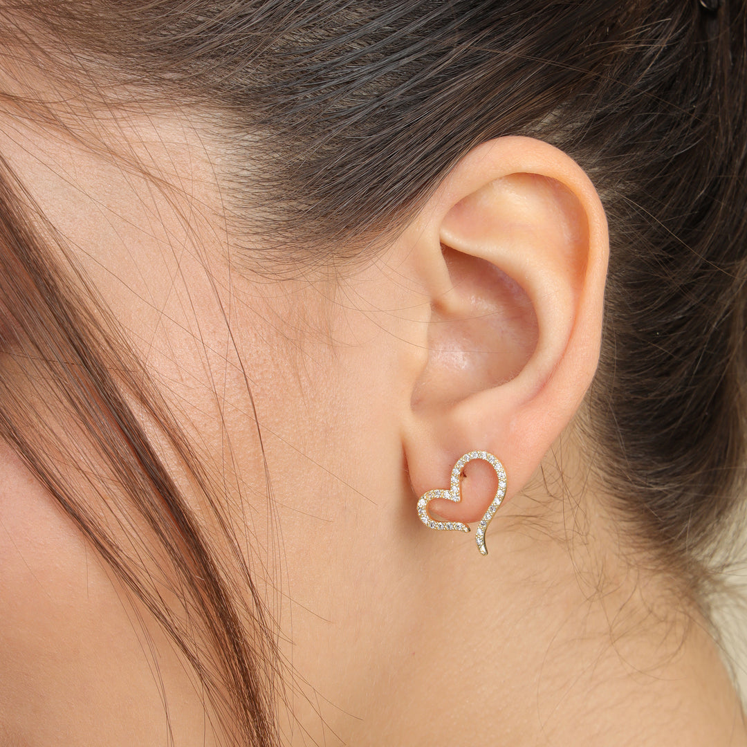 Embellished Heart Studs