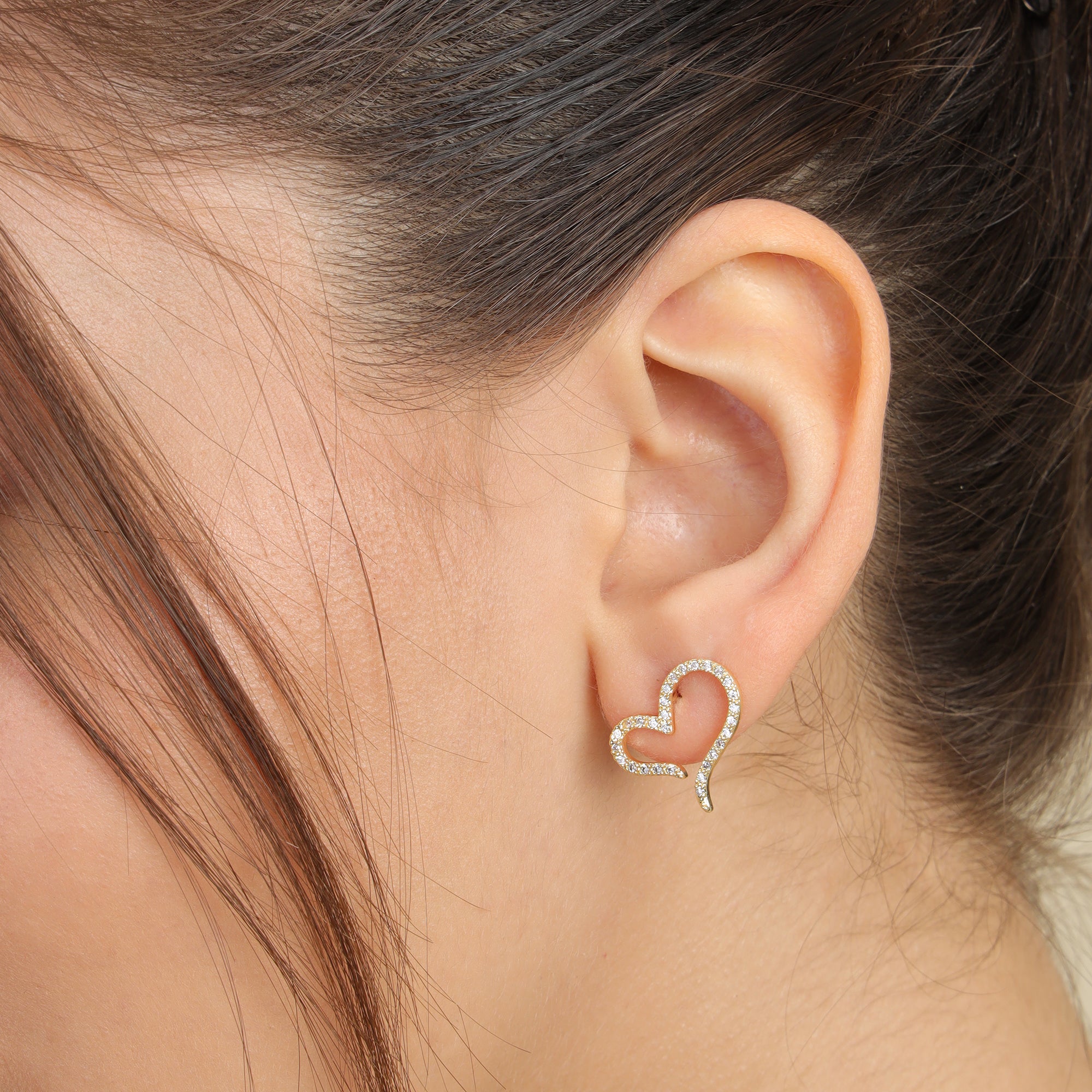 Embellished Heart Studs