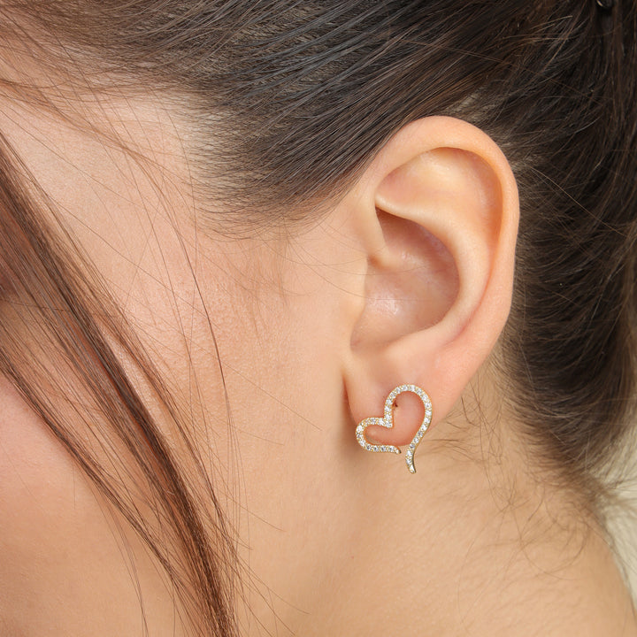Embellished Heart Studs