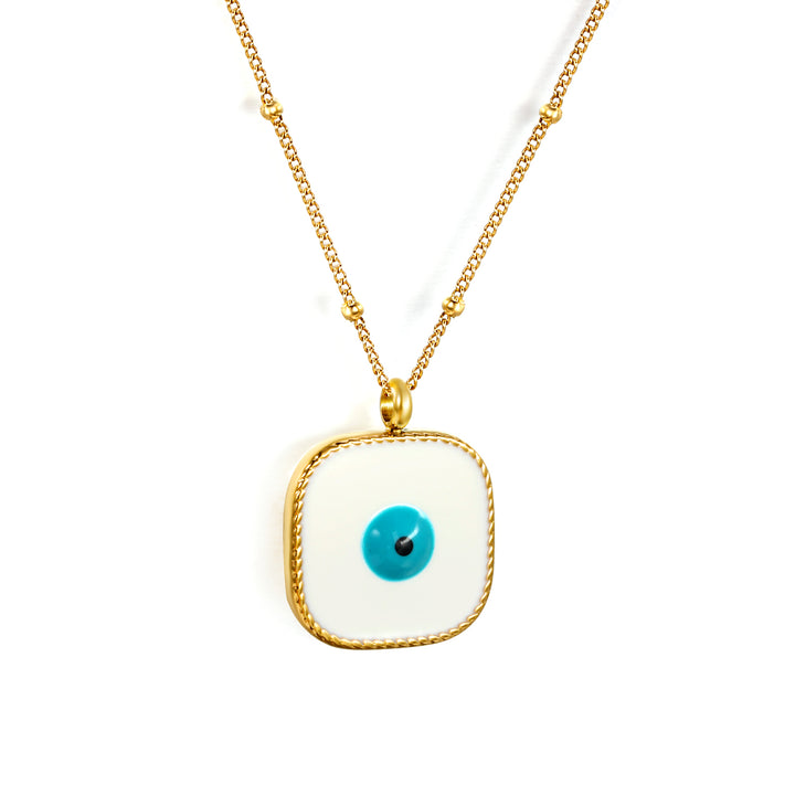 Evileye Cube Pendant - White