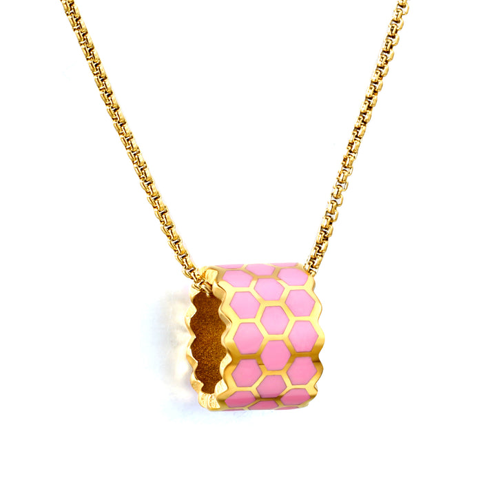 Honeycomb Pendant - Pink