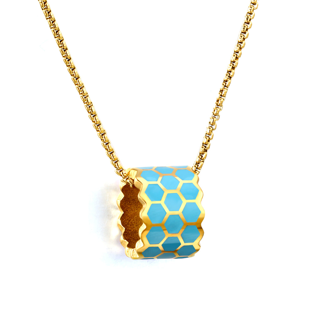Honeycomb Pendant - Blue