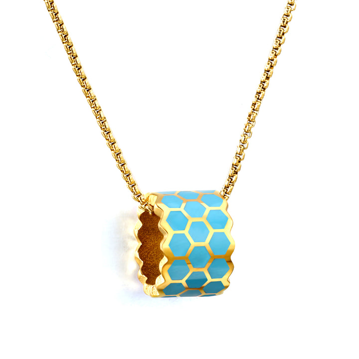 Honeycomb Pendant - Blue