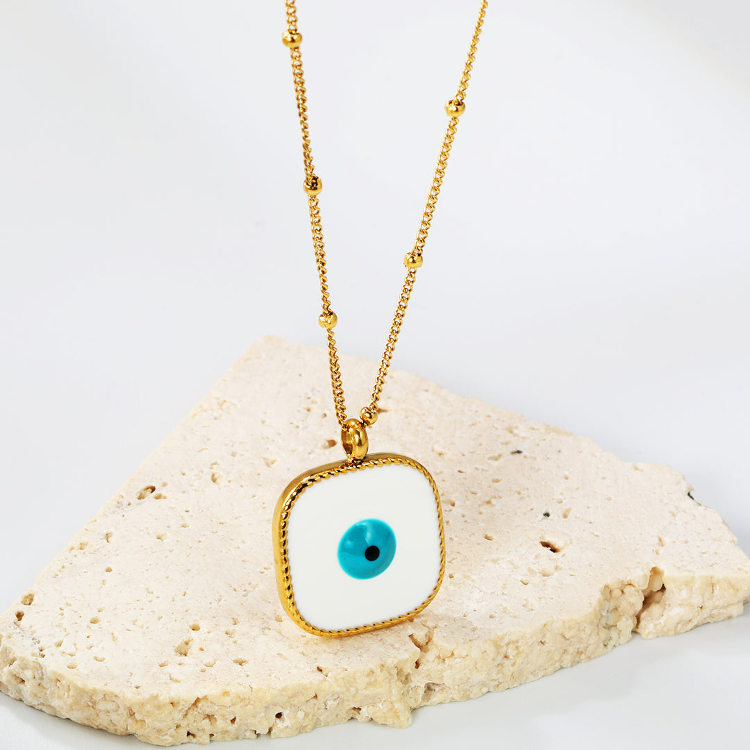 Evileye Cube Pendant - White