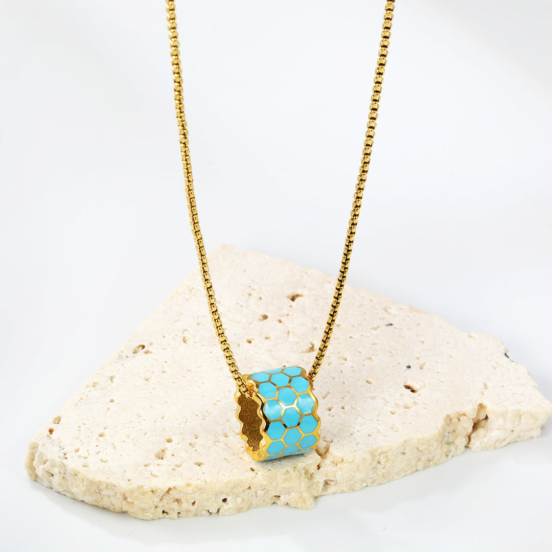 Honeycomb Pendant - Blue