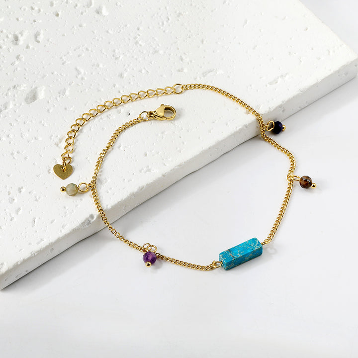 Blue Charm Bar Anklet