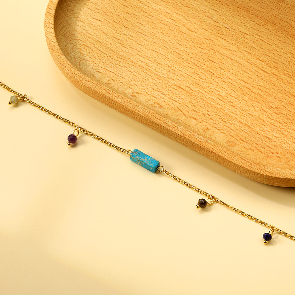 Blue Charm Bar Anklet