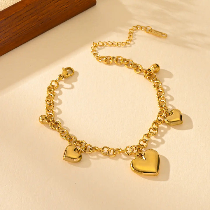 Classic Heart Charms Bracelet