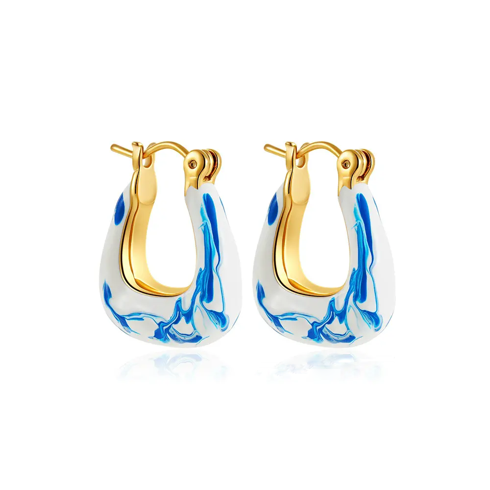 Aqua Marbelle Hoops