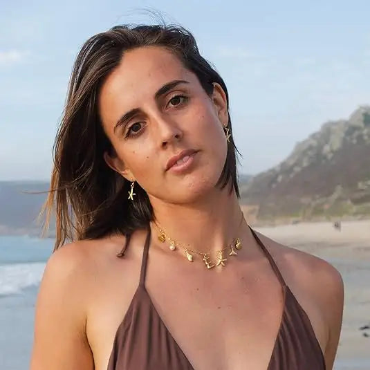 Beach Babe Name Charm Necklace