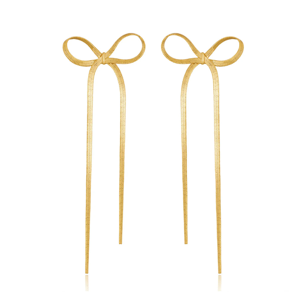 Ribbon Tassle Earrings