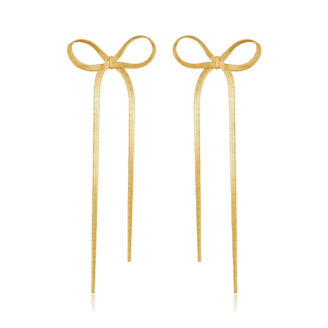 Ribbon Tassle Earrings