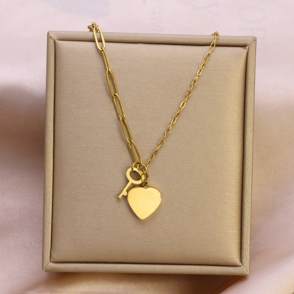 Heart and Key Necklace