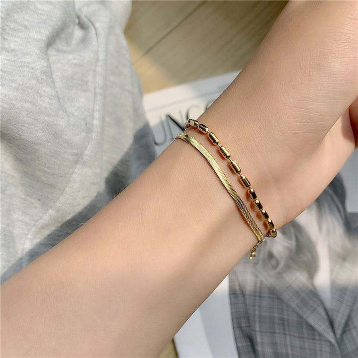Snake Chain Beads Bracelet