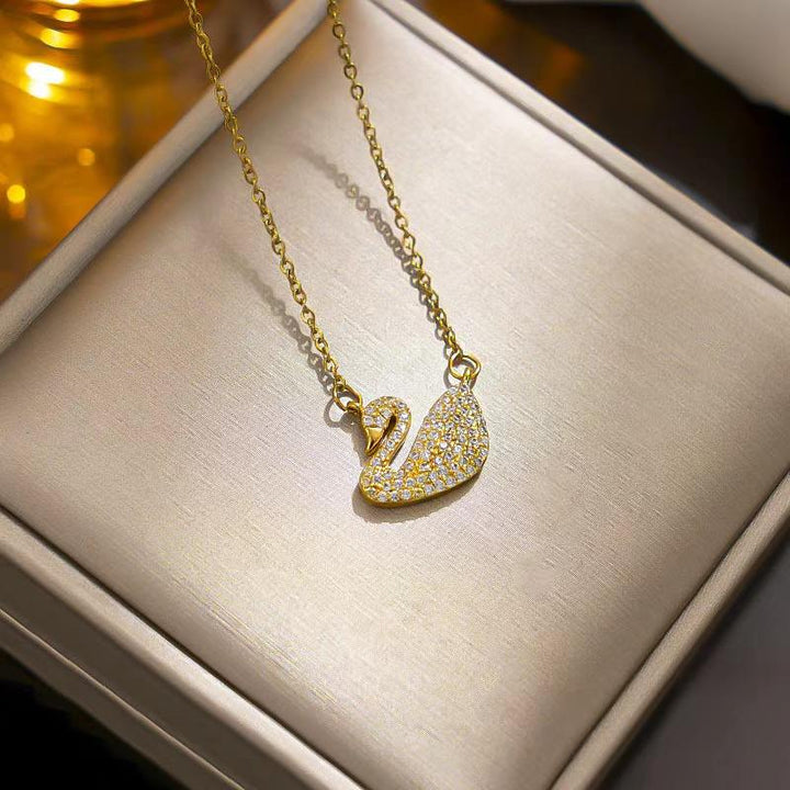 Embellished Swan Pendant