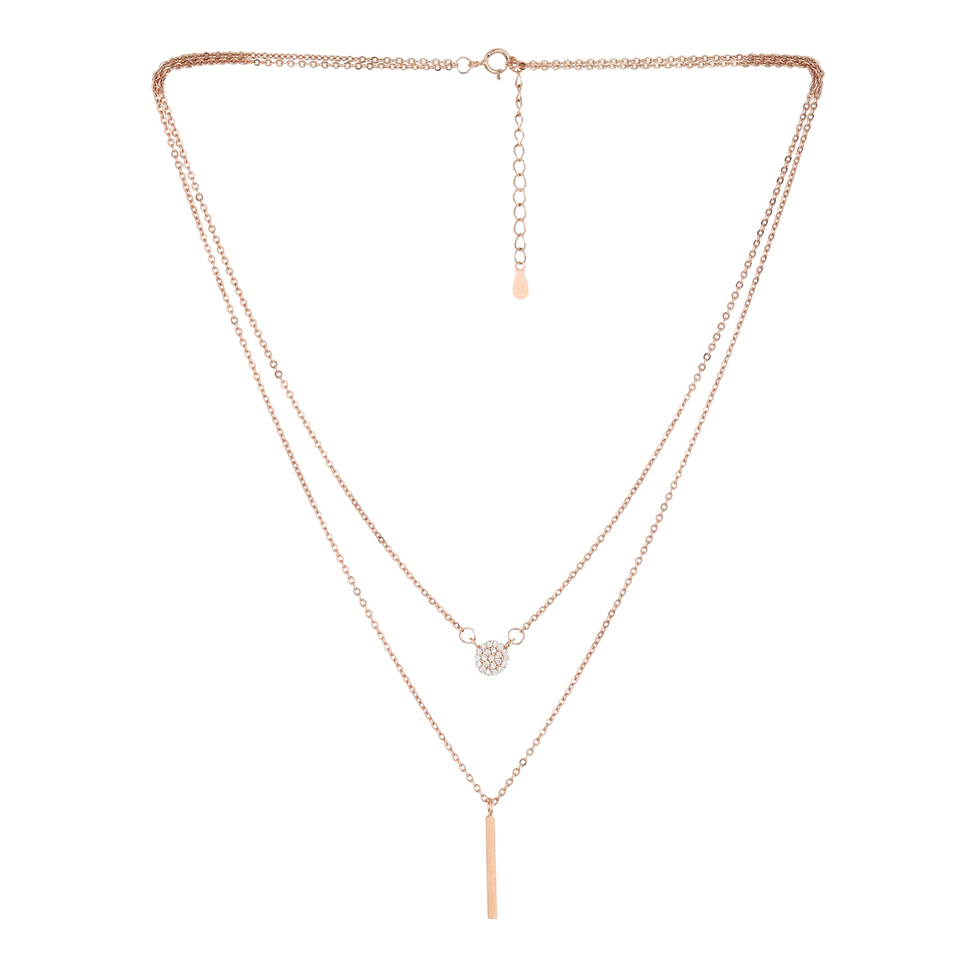 Circle and Bar Choker Necklace
