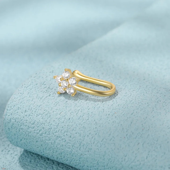 Florette Non Piercing Nose Pin