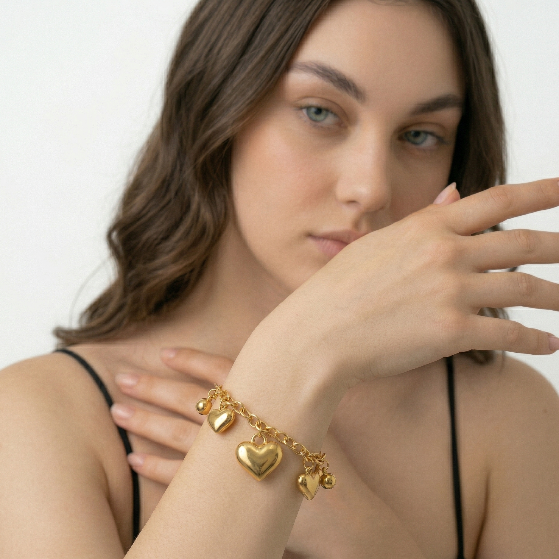 Classic Heart Charms Bracelet
