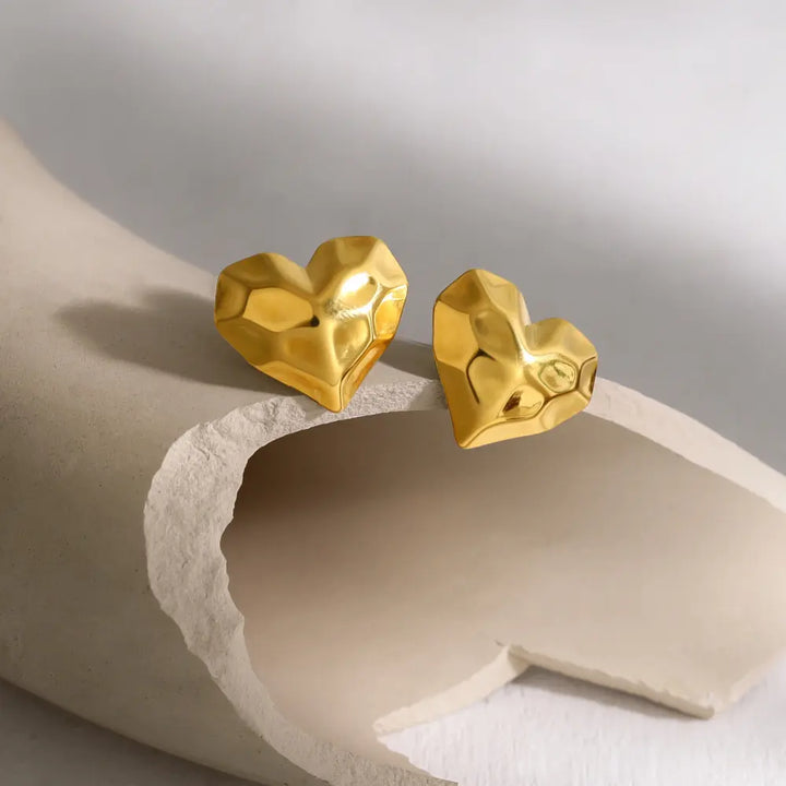 Melted Heart Studs