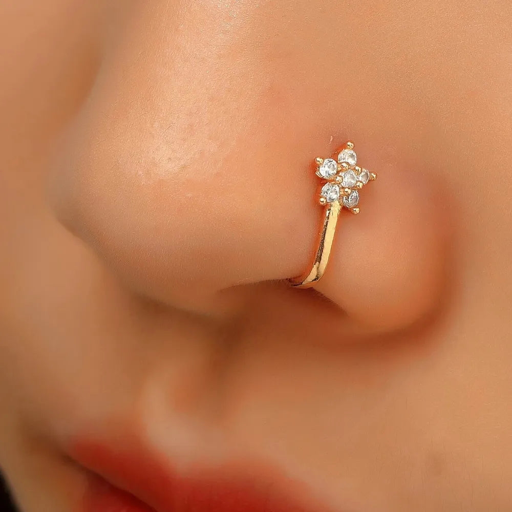 Florette Non Piercing Nose Pin