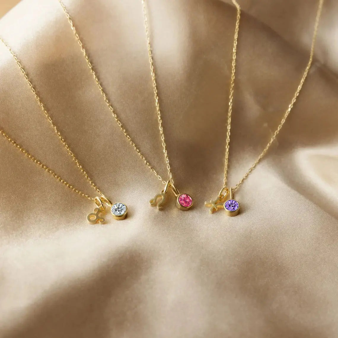Birthstone Zodiac Pendant