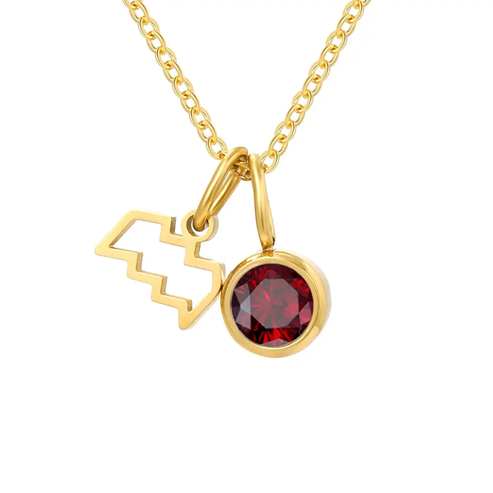 Birthstone Zodiac Pendant