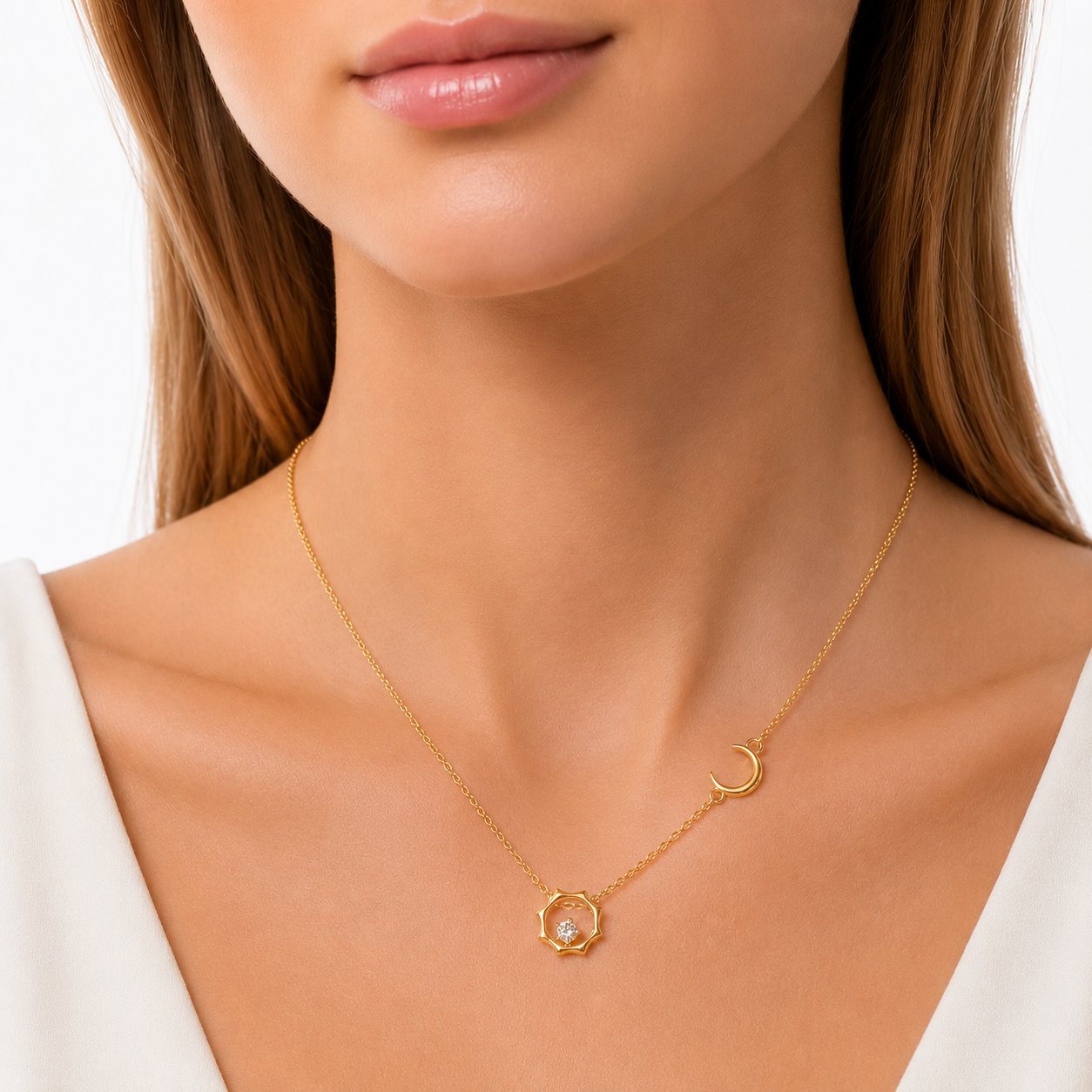 Moon and Star Pendant