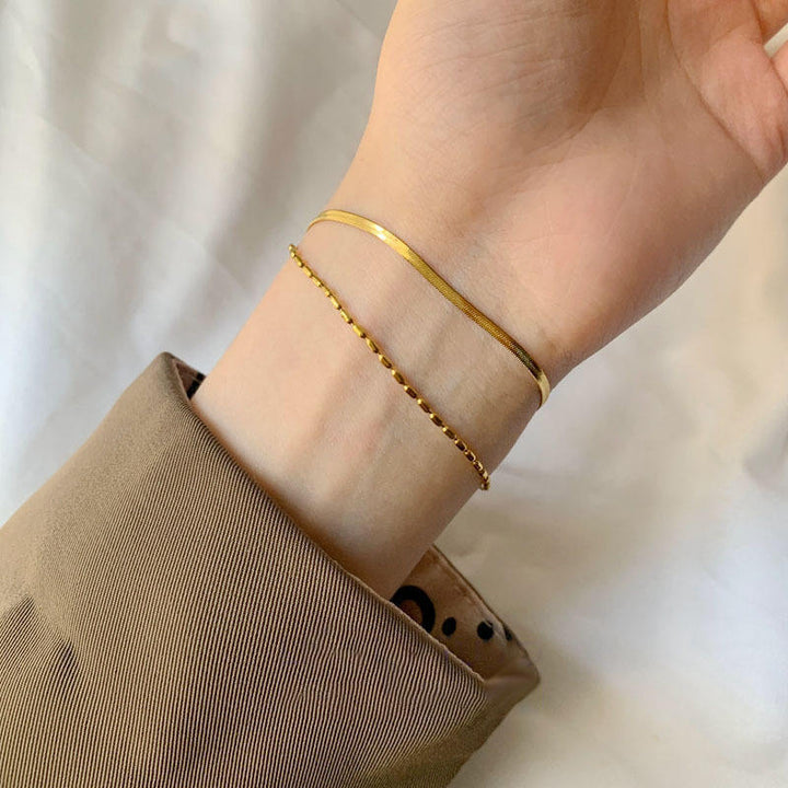 Snake Chain Beads Bracelet