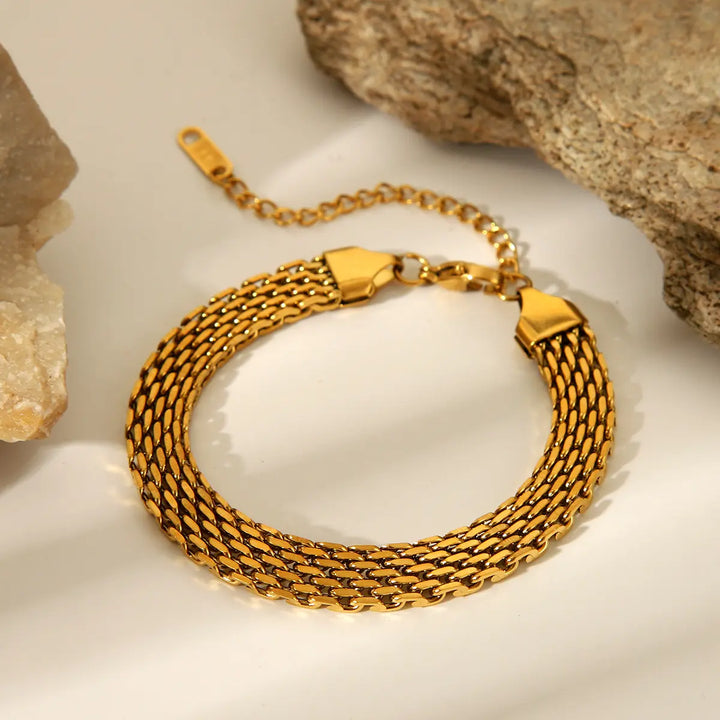 Golden Mesh Bracelet