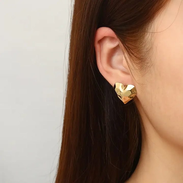 Melted Heart Studs