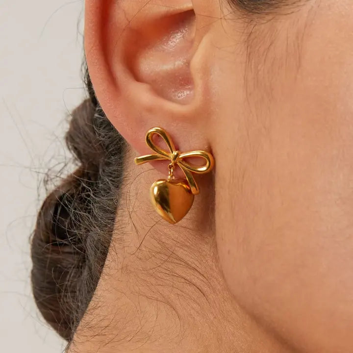Heartbow Earrings