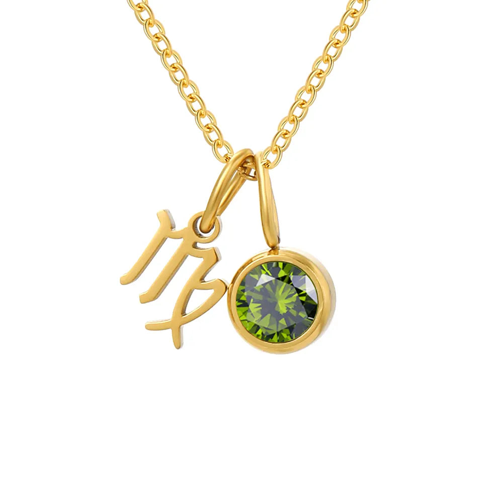 Birthstone Zodiac Pendant