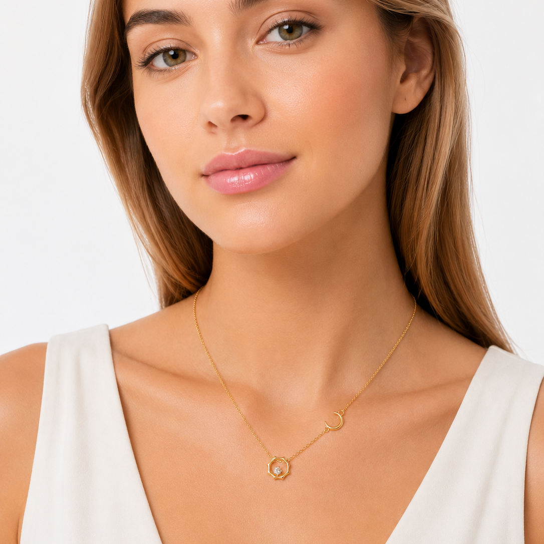 Moon and Star Pendant