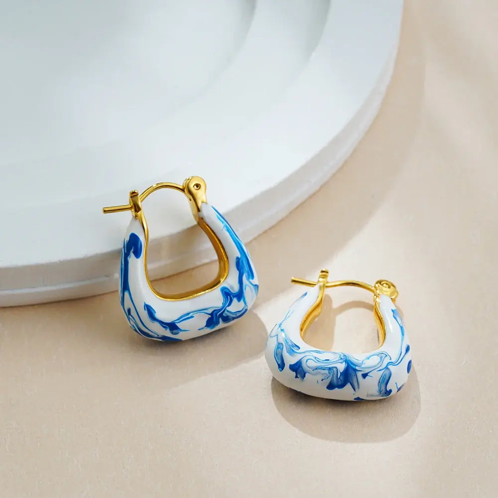 Aqua Marbelle Hoops