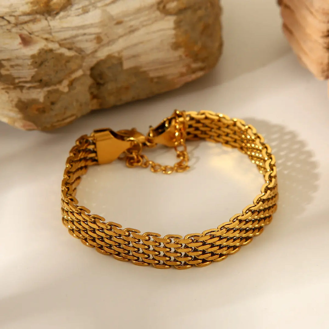 Golden Mesh Bracelet