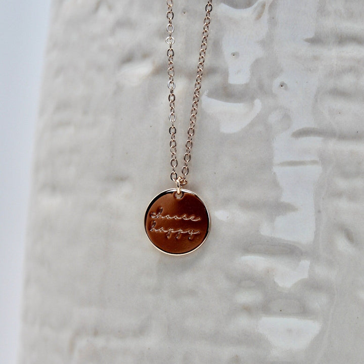 Choose Happy Pendant - Fab Couture