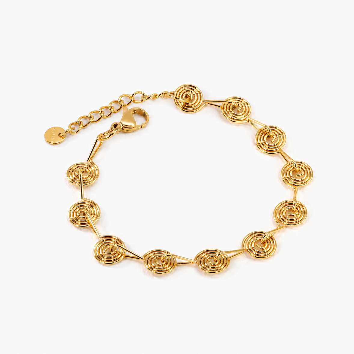 Vintage Spiral Charm Bracelet