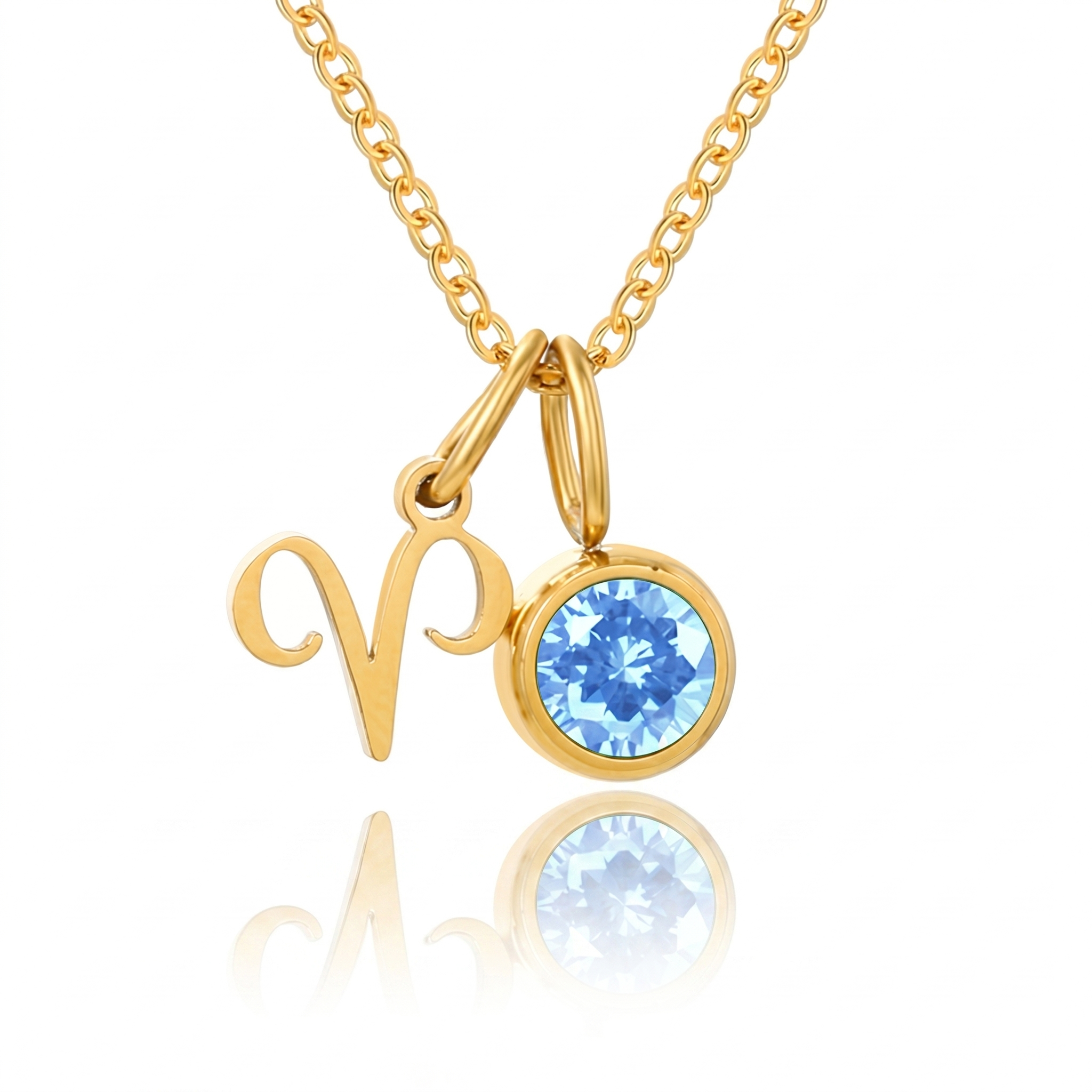 Birthstone Zodiac Pendant