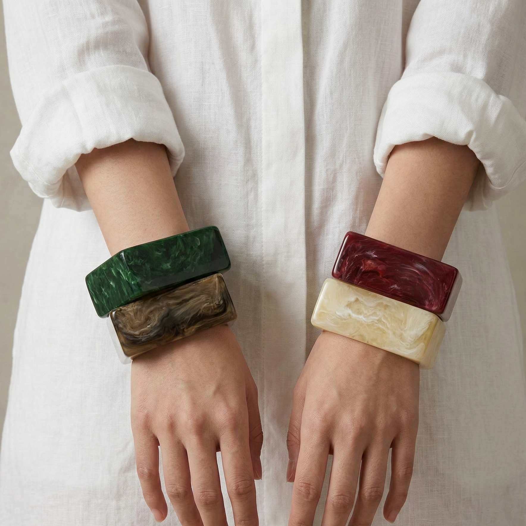 Resin Colorblock Bangle