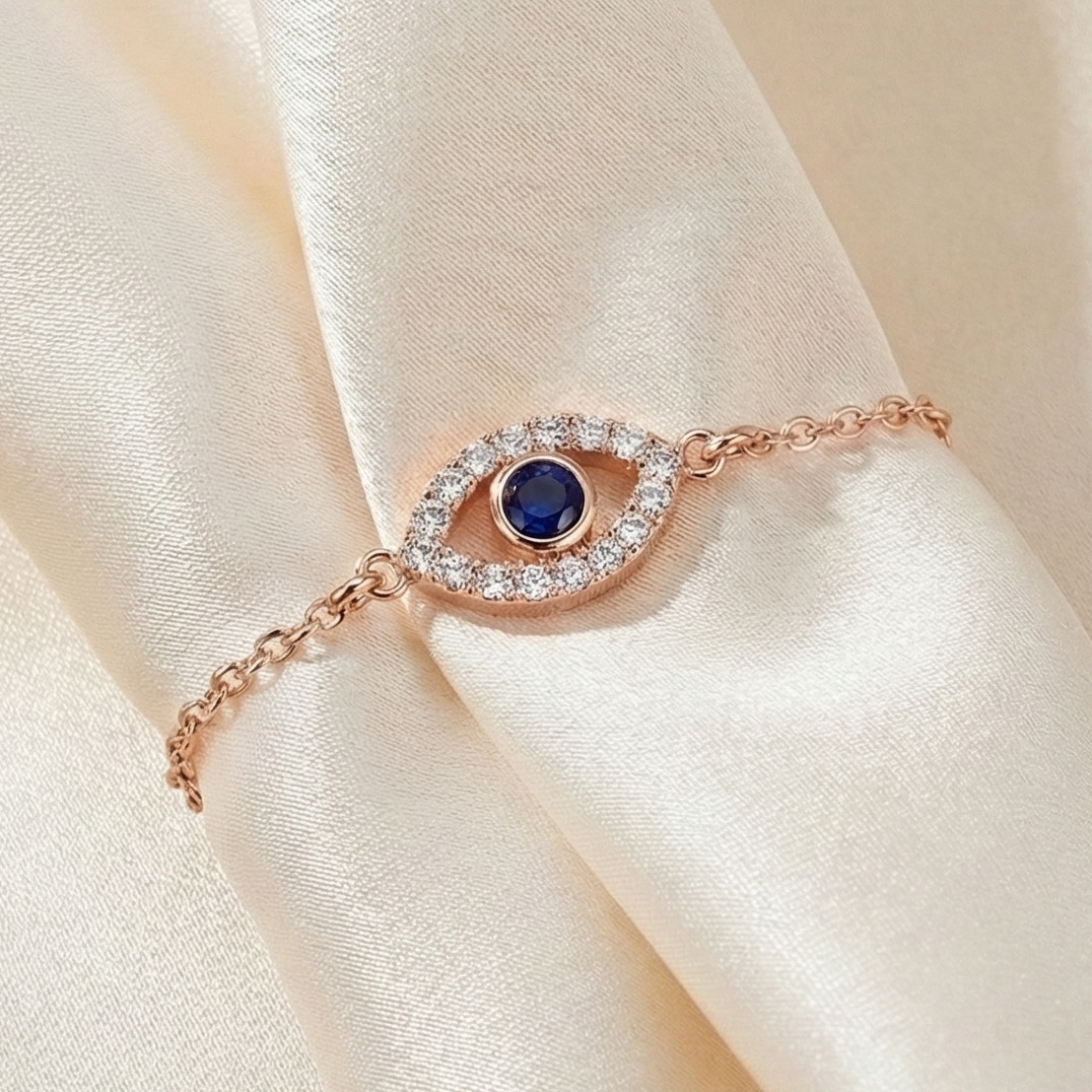Sapphire Evil Eye Bracelet