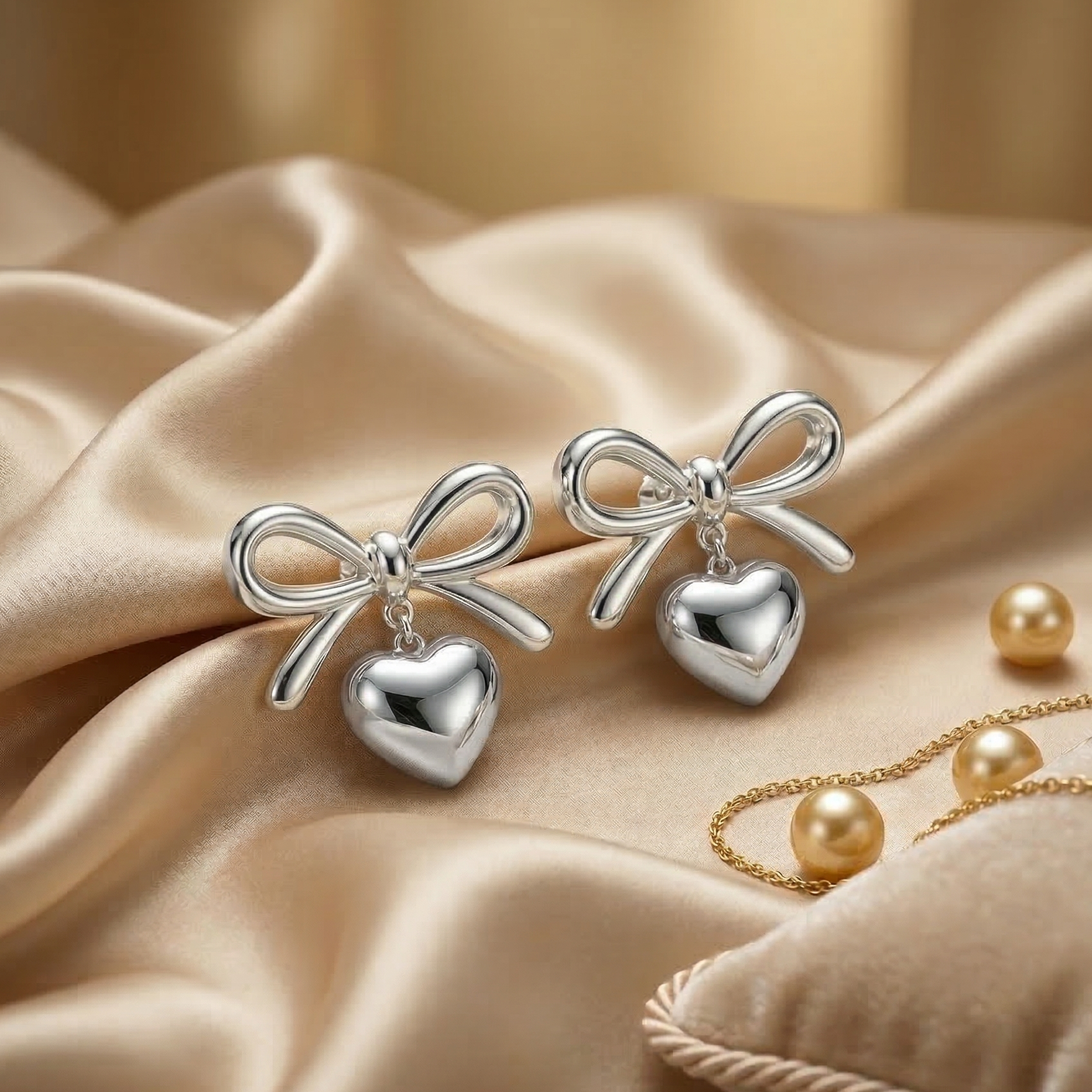 Heartbow Earrings