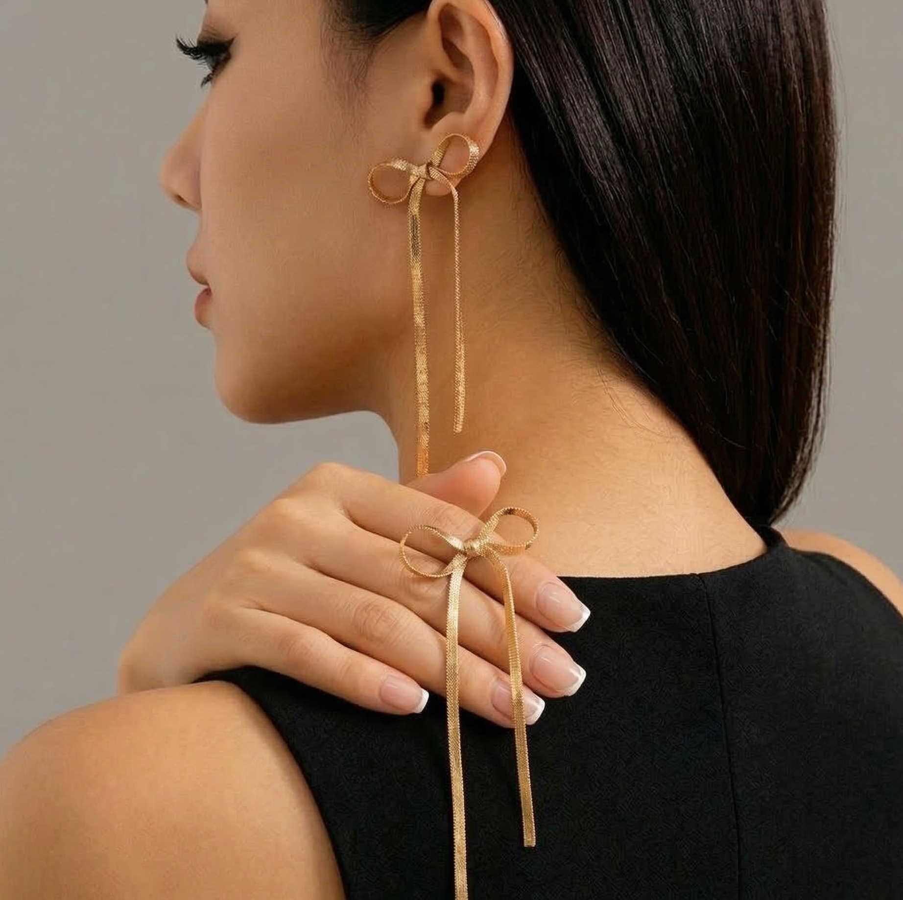 Ribbon Tassle Earrings