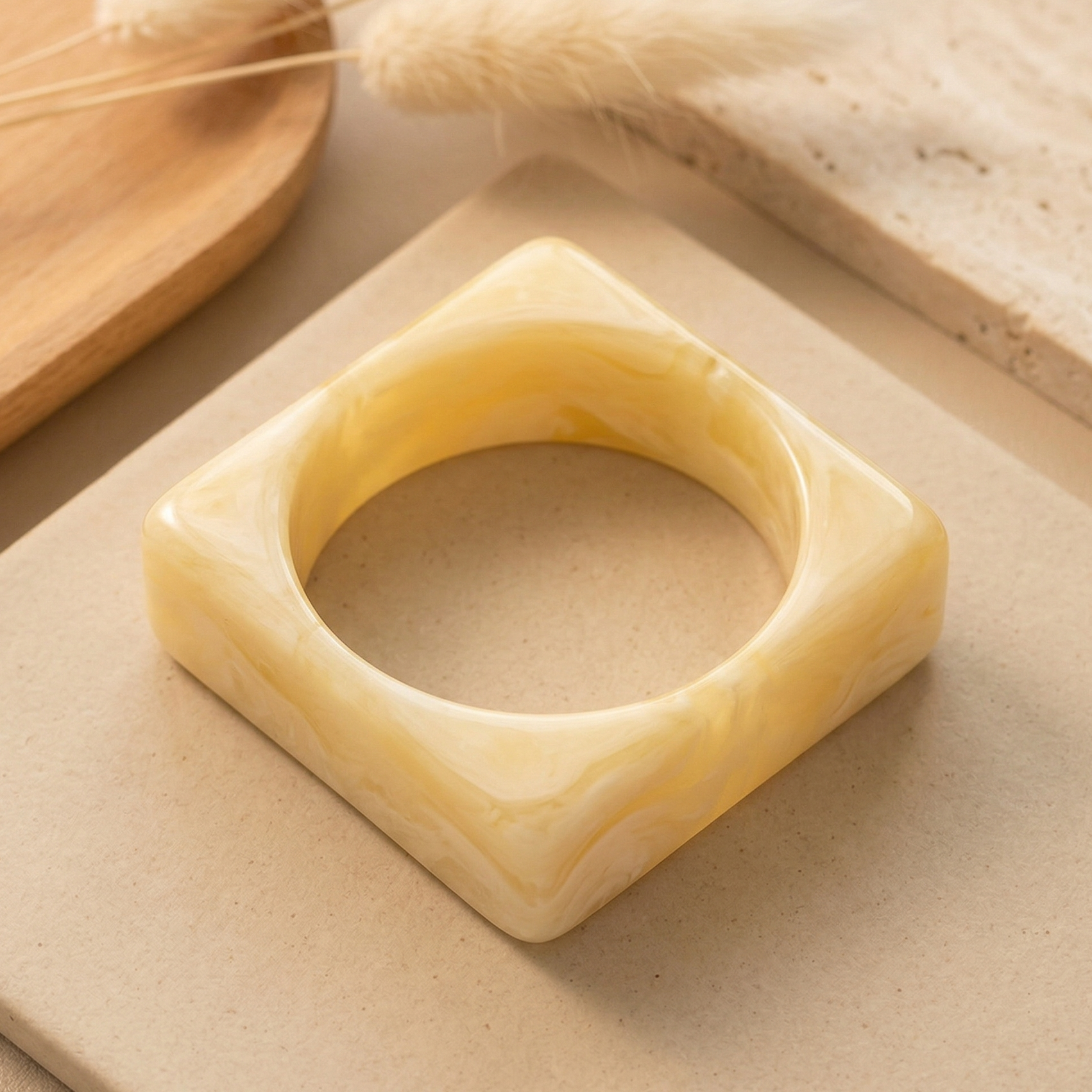 Resin Colorblock Bangle