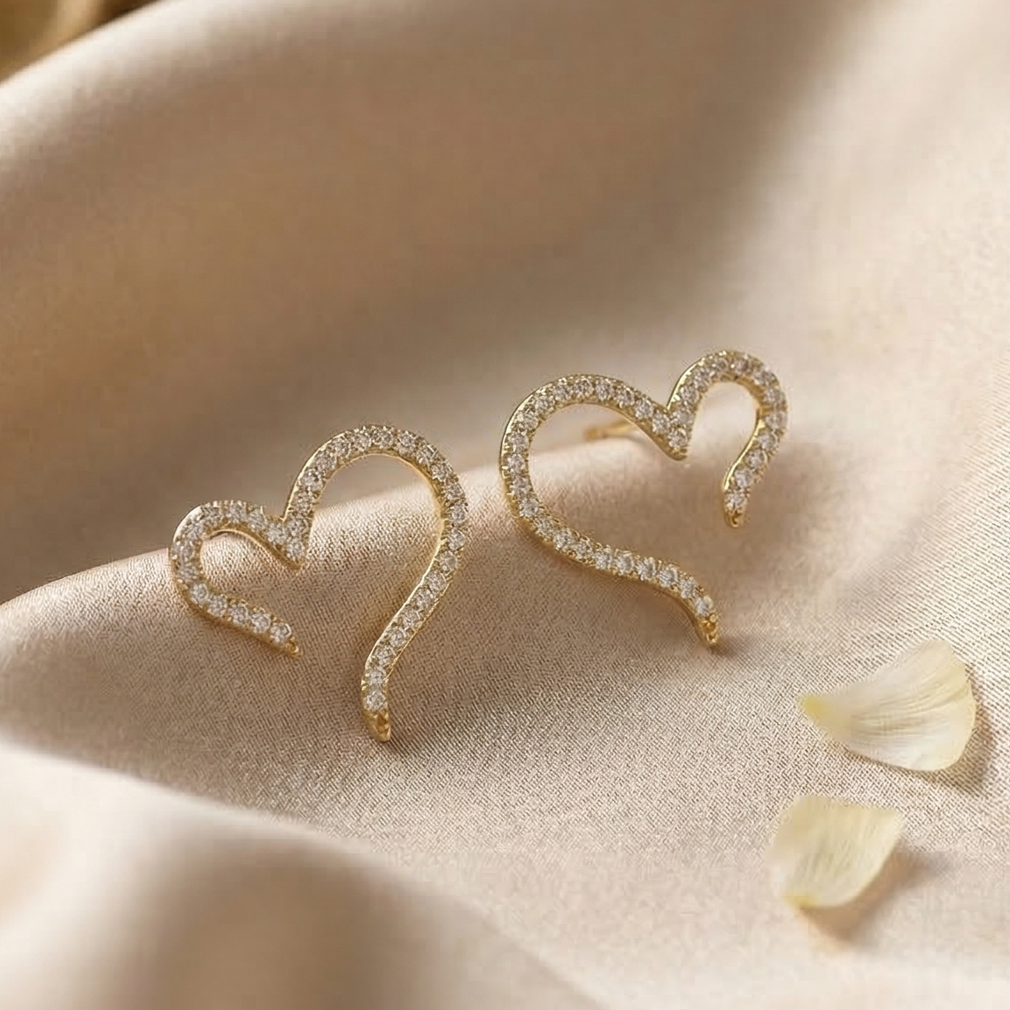 Embellished Heart Studs