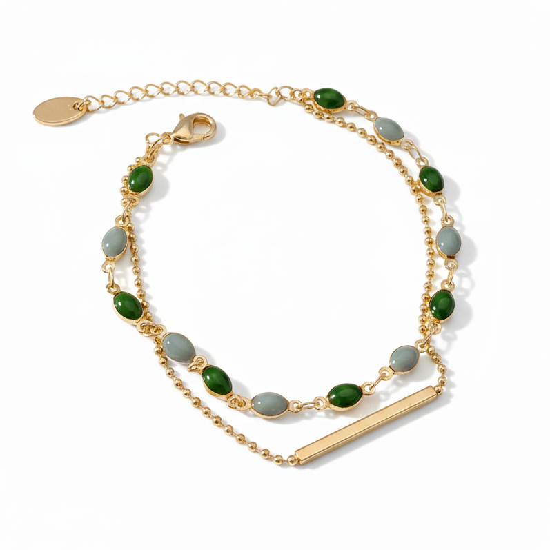 Stone and Bar Bracelet