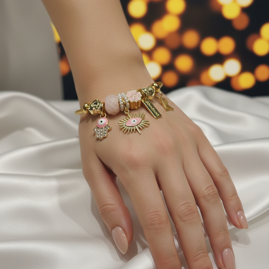 Personalized Boho Evil Eye Bracelet