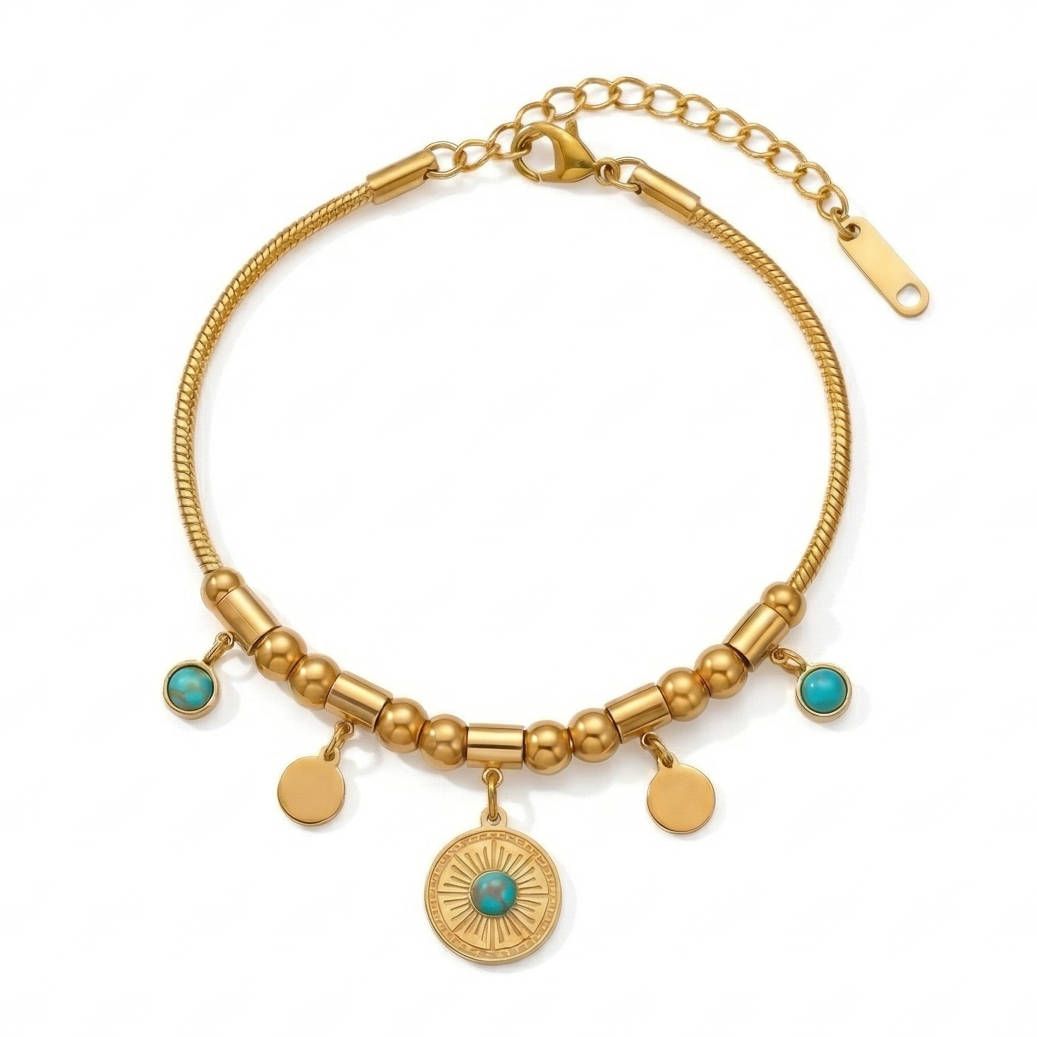 Turquoise Charms Bracelet