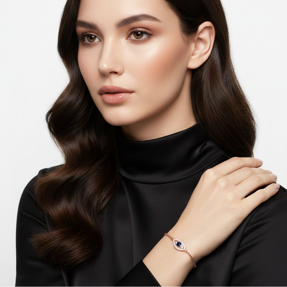 Sapphire Evil Eye Bracelet